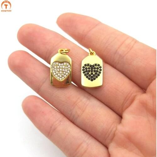 5pcs Zircon Brass Bottle Shape Pendant Heart Pendant for Women Necklace Jewelry Heart Delicate Microscope Pendant for Women Gift