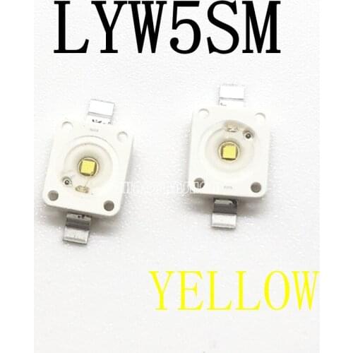 50PCS X LYW5SM LY W5SM High power Yellow light 3W flat LED yellow car SMD LED