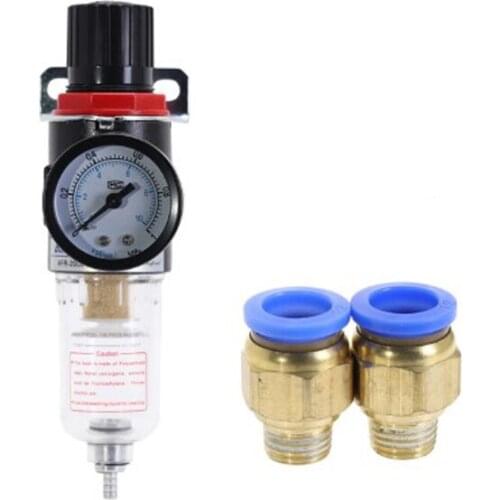 AFR2000 Air Pressure Reducing Regulator Water Oil Separator Trap Filter Lubricators Compressor with 4 6 8 10 12mm Quick Fittings