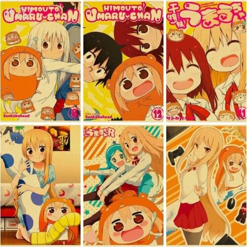 Anime Posters Himouto! Umaru-chan Retro Poster Home Decor Canvas Painting Wall Decor Wall Art Picture Photos for Childrens Room