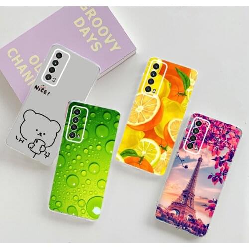 For Huawei P Smart 2021 Case For Huawei Y7A Case 2020 Silicone Clear Soft Phone Back Cover For Huawei P Smart 2021 Bumper 6.67"