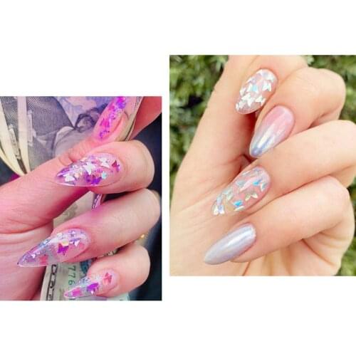 Nail Art Butterfly Star Heart Circle Sequins DIY Glitter Flakes Manicure Decor nails decoraciones nails accessories маникюр