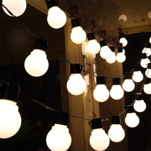 5/10M 5CM Globe Ball LED Fairy String Lights Outdoor 110V/220V Holiday Wedding Christmas Garden Patio Decoration Garland Lights