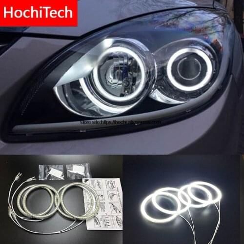 HochiTech for Hyundai i30 2008-2011 Ultra bright SMD white LED angel eyes 2600LM 12V halo ring kit daytime running light DRL