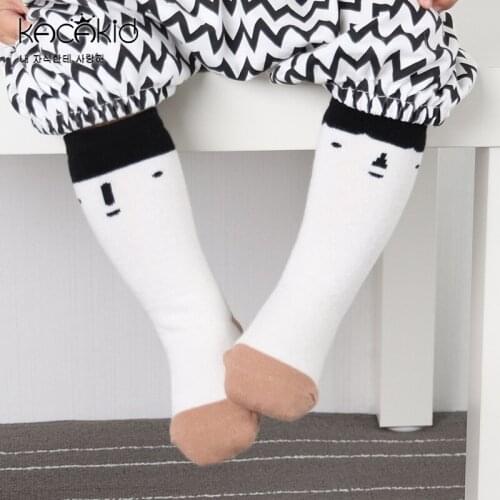 KACAKID Children Stockings Cute Expression Unisex Kids Baby Children Stockings Cotton Anti-slip Baby Children Stockings ka1234