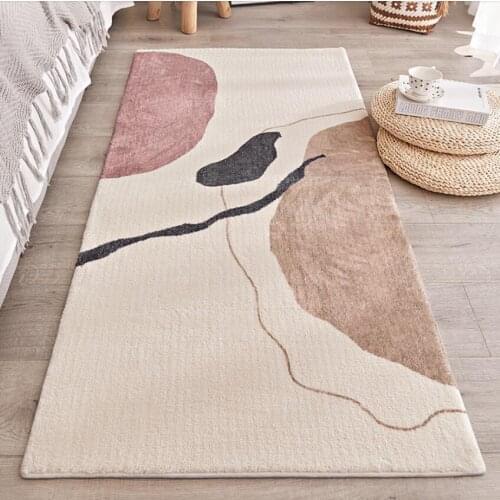 INS Thick Cotton Blending Fleece Carpets Geometric Area Rugs For Living Room Bedroom Entrance Doormat Bedside Rugs Washable Mats