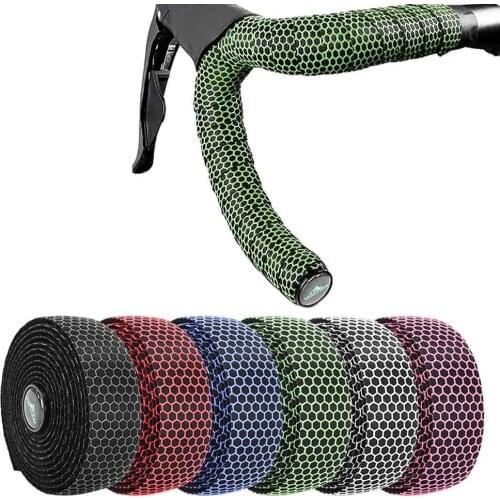 MOTSUV Bike Handlebar Tape Road Bicycle Anti-slip Silica Gel EVA Shock Absorption Soft Handle Bar Tape Cycling Wrap End Plug