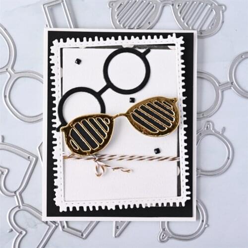 InLoveArts Creative Glasses Metal Cutting Dies Sunglasses For DIY Scrapbooking Album Embossing Card Decorative Crafts Stencils