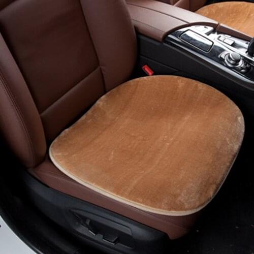 Plush Car Seat Cover Car Seat Cushion Pad Anti-slip Warmer Winter Faux Fur Automobiles Seat Protector Universal Car-styling
