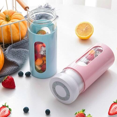 Portable Juicer Electric Fruit Juicer Rechargeable Fruit Squeezer Smoothie Blender Cordless Fruit Vegetable Extractor
