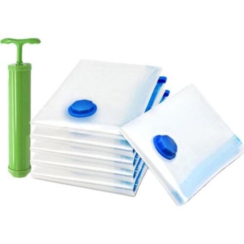 Transparent Vacuum Compression Bags Foldable Travel Home Wardrobe Quilt Blanket Clothes Storage Bags Space Saving Seal Packet