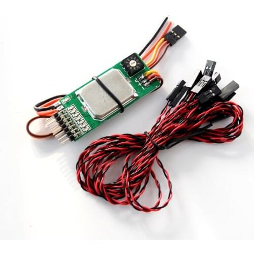 RCD3003 Multi-function RC 7-Waystepping Switch Smoke Light Control for RC Drone Multicopter Airplane Fixed-wing Night Flight