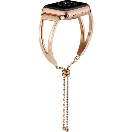 Fashion Women Stainless Steel Bracelet Band For Apple Watch 42mm 38mm Watchband iWatch 40mm 44mm Series 1 2 3 4 5 6 SE Strap