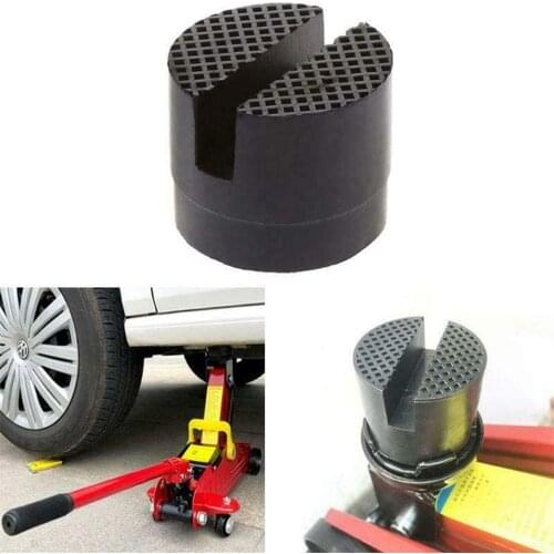 Universal Car Lift Jack Stand Rubber Pads Black Rubber Slotted Floor Jack Pad Frame Rail Adapter Auto Accessories Jacking Tool