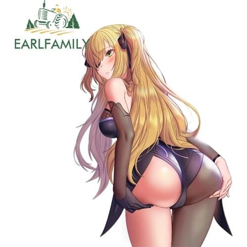 EARLFAMILY 13cm x 9.3cm for Genshin Impact SEXY Anime Car Stickers Car Styling Decal Motorcycle Waterproof Vinyl Sunscreen Decor