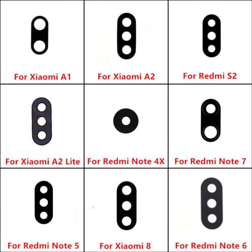 Repair Parts Rear Back Camera Glass Lens With Glue Sticker For Xiaomi 8 A1 A2 Lite 5X 6X Redmi S2 5 6 6A Pro Note 4X 5 6 7 Pro
