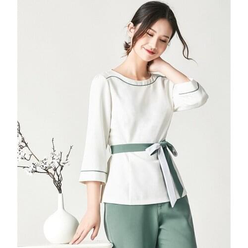 Women uniform for beauty salon Sauna foot bath Beautician Clothing massage clothing beauty salon work clothes spa uniform