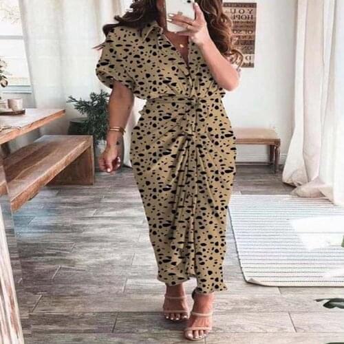 Summer Dress Women Robe Femme Single-Breasted Shrinkage Bandage Print Dresses Short Sleeve Y2K Dress For Woman Vestido De Mujer