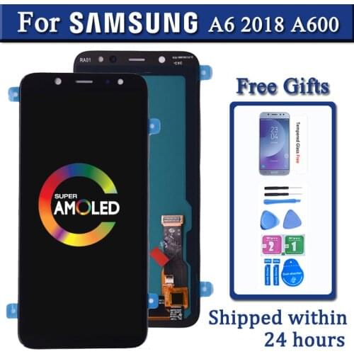 Original Super AMOLED For SAMSUNG Galaxy A6 2018 A600 A600F A600FN LCD Display with Touch Screen Digitizer Assembly