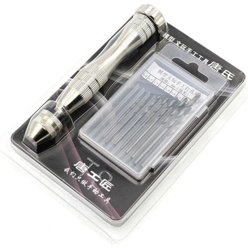 11pcs Hand twist drill for Wenju Aluminum Alloy Drill Holding Range 0.5mm-3.0mm Drilling Bit