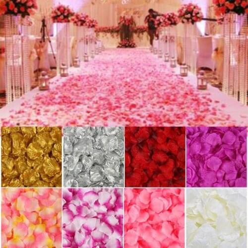3000/5000pcs Colorful Artificial Rose Petals Wedding Romantic Rose Decoration Valentines Day Party Flower Petal Accessories