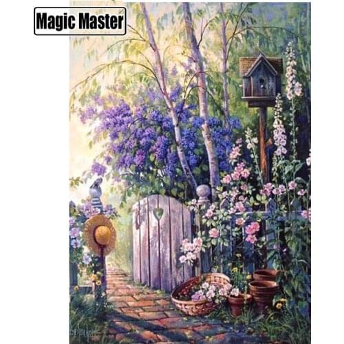 DIY garden 5D diamond painting cross stitch diamond embroidery diamond mosaic full square wall painting crafts home decor