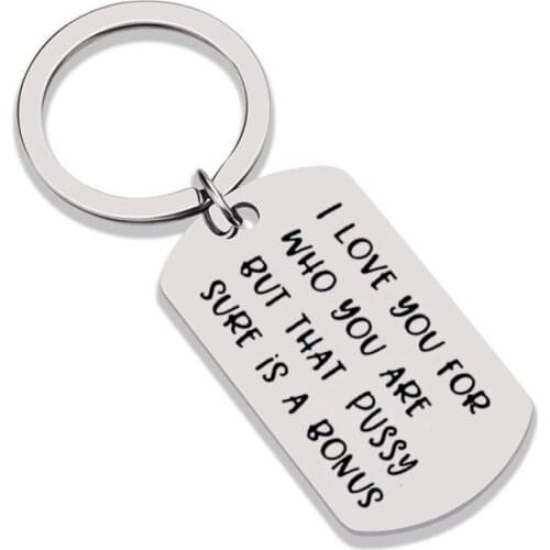 Couples Keychains Gifts Funny Gifts for Girlfriend Valentines Day Gifts for Her I Love You for Who You Are Women Keyrings