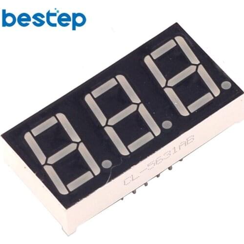 10PCS Common Cathode 3Bit Digital Tube 7 segment 0.56" Blue LED Display