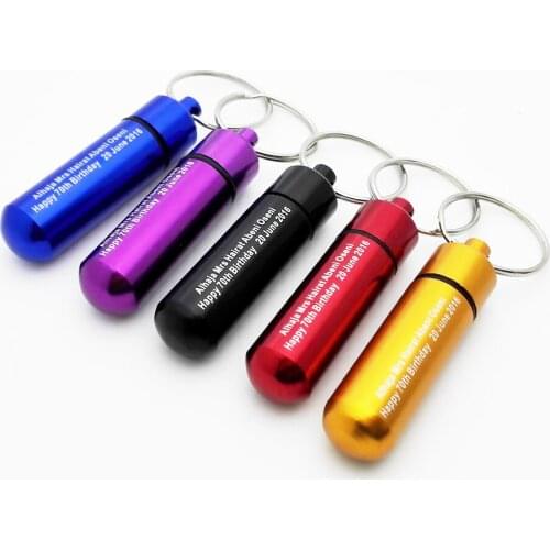 FREE Name Personalized pill bottle for The elderly custom engrave with your logo text and wish words on the bottle surface