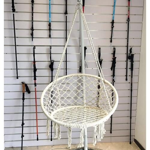 150kg Nordic Style Cotton Rope Hammock Hanging Chair Handmade Knitted Indoor Outdoor Kids Swing Bed Macrame Swing Chairs