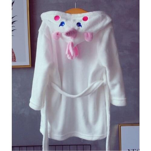 Bathrobes for Girls Unicorn Nightgown Baby Boys Velvet Robes Towel Kids Cartoon Pajamas Children Unicorn Bath Robe Nightgown