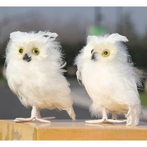 Artificial Owl Simulation Foam Bird Feather Ornaments Diy Craft For Wedding Party Colorful Decoration Home Garden New