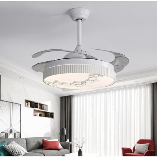 Ceiling Fan Classic Invisible Ceiling Fan Living Room with Light Fashion Led Remote Control Ceiling Fans with Lights