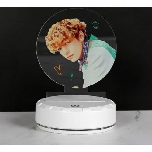 Kpop Light Stick Map Of The Soul 7 USB Color Changing Acrylic LED Lamps Living Room Bedroom Touch Control Night Light Home Decor