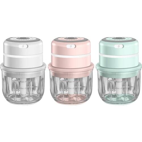 Mini Electric Food Garlic Grinder Vegetable Meat Crusher Processors USB Rechargeable Chopper Masher Machine Kitchen Accessories