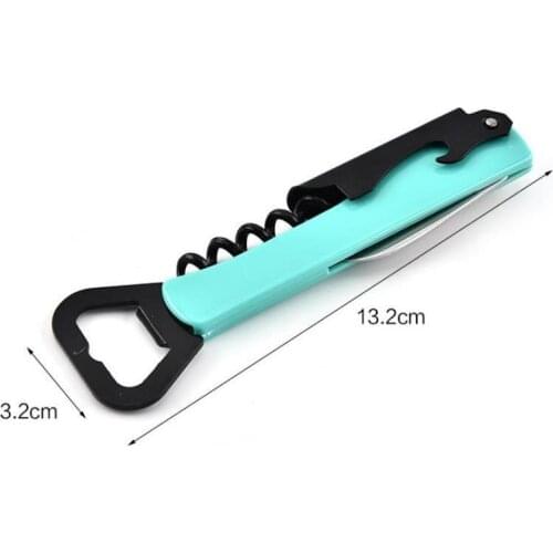 4 In 1 Multifunction Bottle Opener Non-slip Double Head Red Wine Opener Knife Pull Tap Double Hinged Corkscrew Kitchen Bar Tool