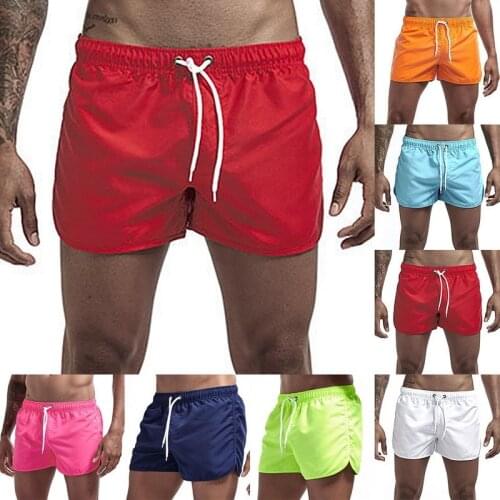 2021 Summer Mens Swimwear Shorts Brand Beachwear Sexy Swim Trunks Men Swimsuit Low Waist Breathable Beach Wear Surf