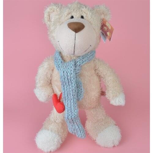 35cm-45cm Khaki Color Scarf Teddy Bear Stuffed Plush Toy, Kids Baby Toy, Brithday Gift Free Shipping