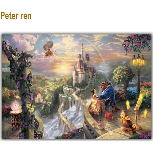 Peter ren Diy Diamond painting Cross stitch kit Diamond embroidery Anime Castle square Diamond Mosaic Full Paintings rhinestones