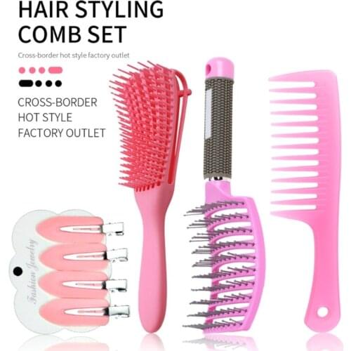 Hair Styling Comb Set 7 Pcs Include 3 Combs and 4 Hairpins Suitable for Men and Women Professional Salon Hair Clips Set