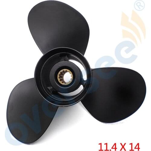 NEW OUTBOARD PROPELLER 353-64106-0 (11.4X14) For Tohatsu Nissan Outboard Engine Motor 50-70HP