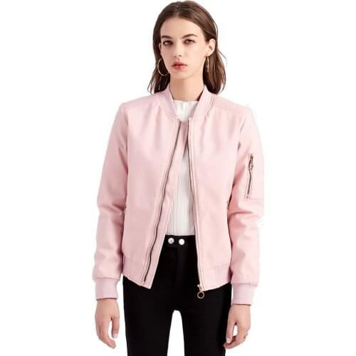 Autumn Women Jacket Casual Basball Slim Thin Motorcycle Jackets Female Streetwear Oversized Winter Coat Korean Chic C2726