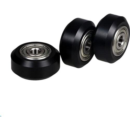 Delrin Flat type V-slot passive wheel delrin pulley wheel 5*24*10.5mm bearing printer roller wheel 3D printer 20 profile rail