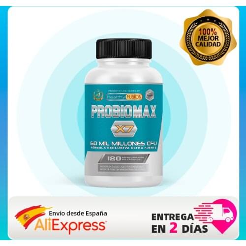 PROBIOMAX X7 – 60 BILLONES CFU – Formula Única y Exclusiva de Amplio Espectro – Probióticos Microencapsulados para Evitar su Deg