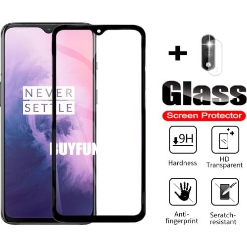 1-2pcs Transparent Screen Film Glass For OnePlus 7 Glass Screen Protector on for OnePlus 7 Premium Protective Glass