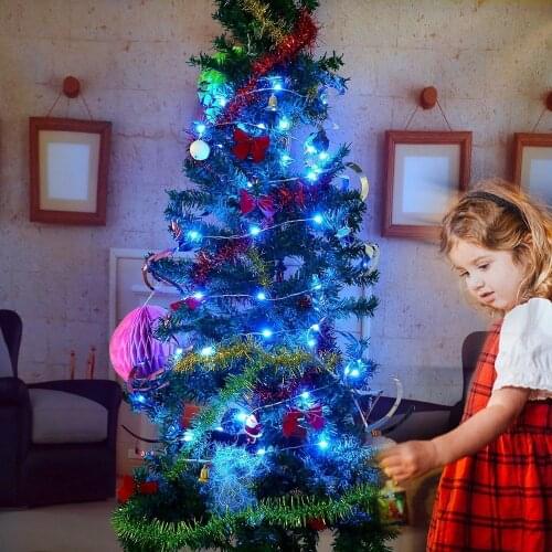 Battery LED String Light 1M 2M 5M 10M Silver Wire Waterproof For Holiday Party Wedding Decoration Garland Home Christmas