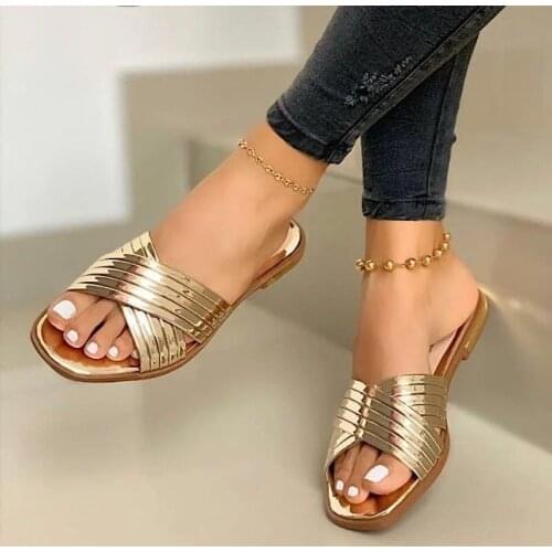 Slippers Explosion Style Comfortable Flat Open Toe Casual Slippers Fashion All-match Womens Slippers Personality Trend Hot Sale