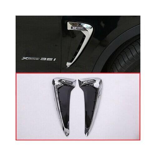 For BMW X5 X5M F15 F85 2014-2018 X-Drive LOGO Side Wing Fender Air Guide Vents