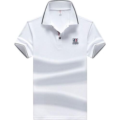 High Quality Tops&Tees Mens Polo shirts Business men brands Polo Shirts 3D embroidery Turn-down collar mens polo shirt