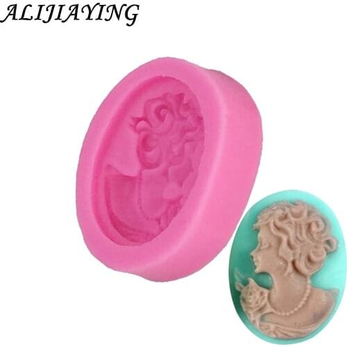 DIY Girl head soap Mold Women Silicone Cake Molds Fondant Mold Jelly Candy Chocolate cake Baking Bakeware D0208